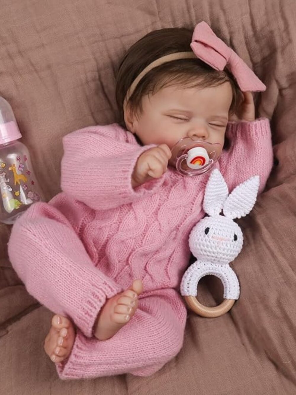Realistic Reborn Baby Dolls – 18-Inch Real Life Sleeping Newborn Girl